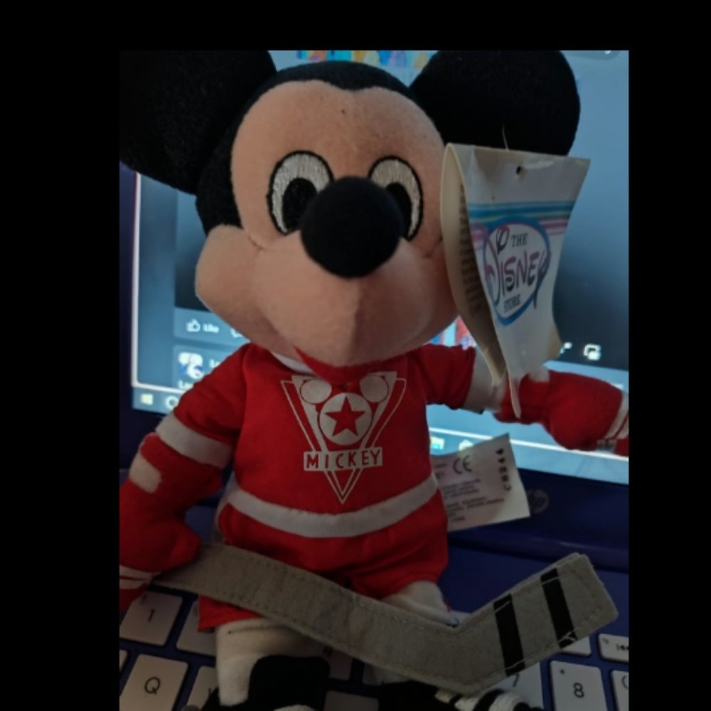 Mickey mouse with hockey stick